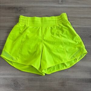 Lululemon Hotty Hot High-Rise Short 4" Highlight Yellow Women Size 4